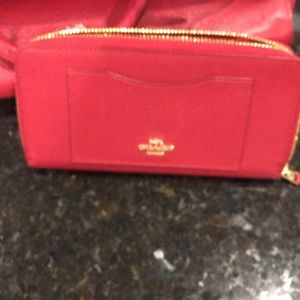 Red Coach wallet. Never used